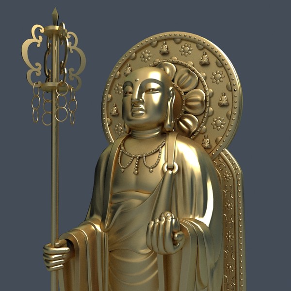 3d model ksitigarbha bodhisattva - 3D Bodhisattva -(Ksitigarbha Bodhisattva) by VirtualWax